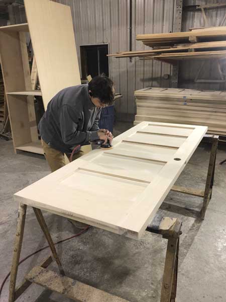 finishing doors woodworking shop