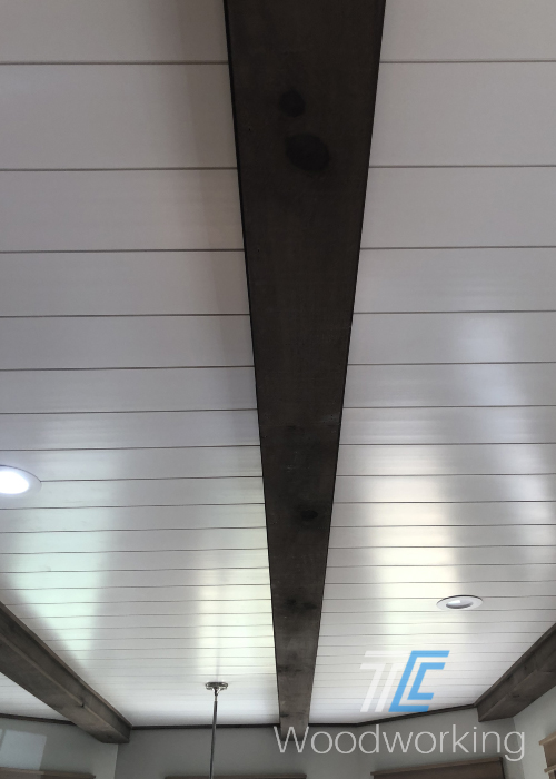 close up  ceiling shiplap