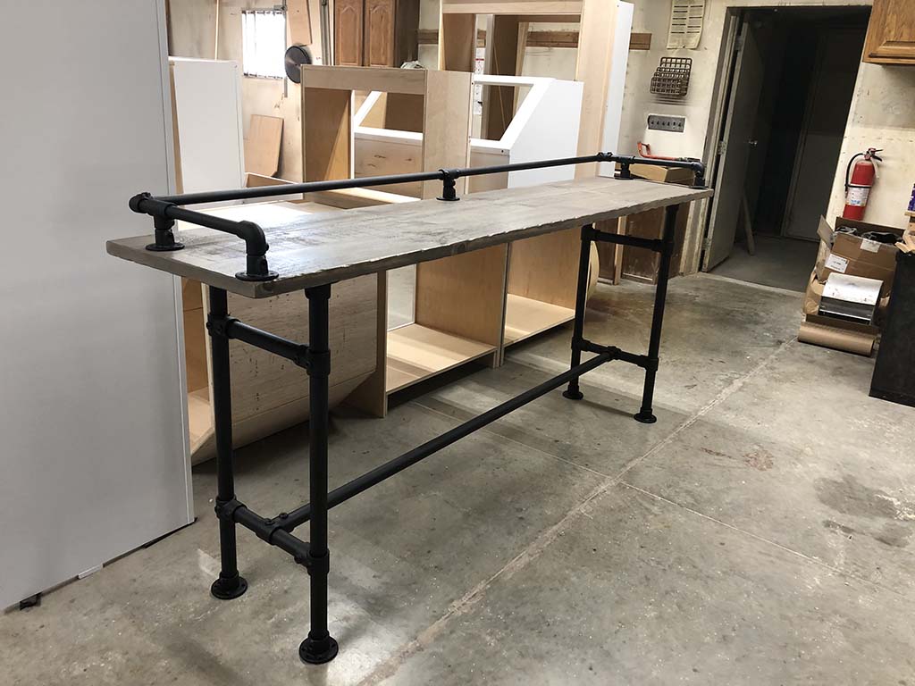 Industrial furniture with Steel Tek table